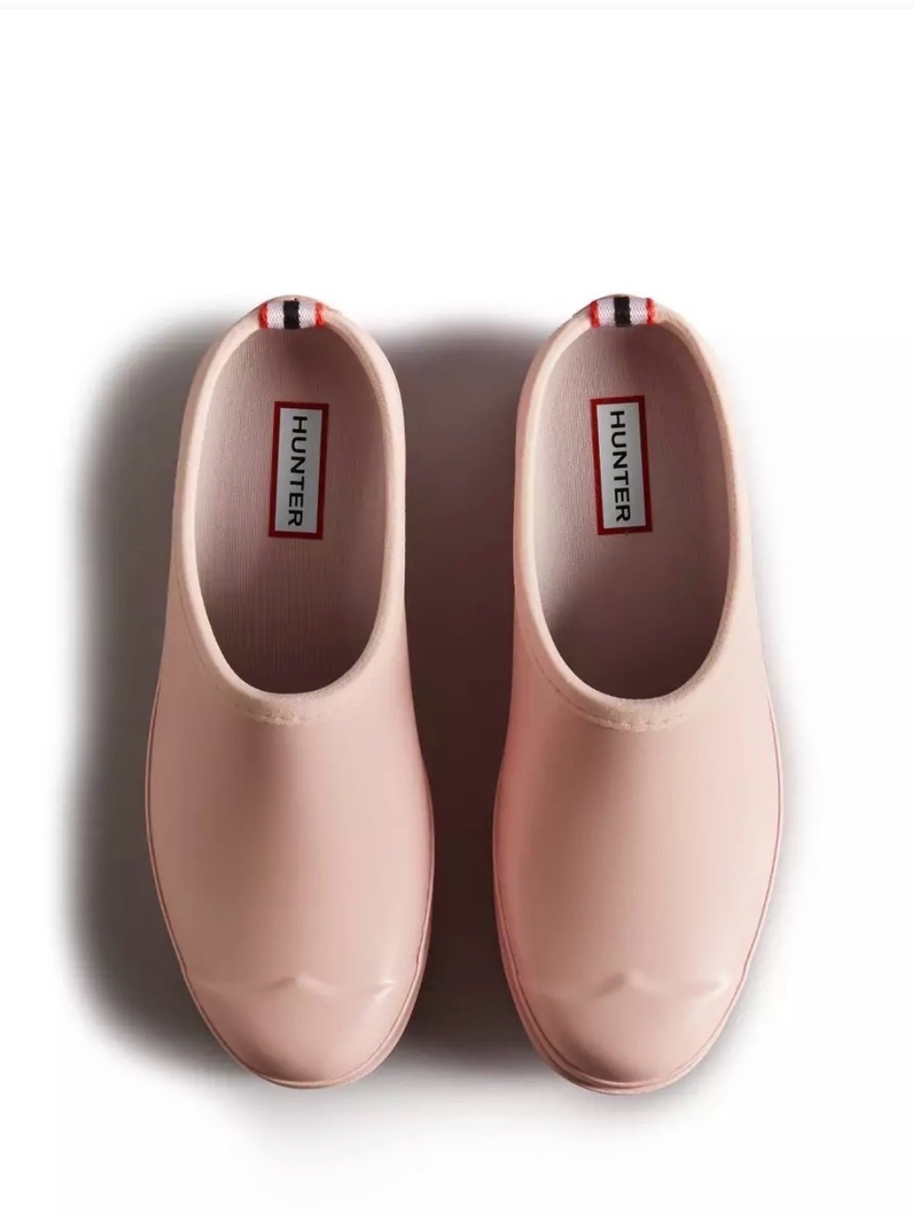 Hunter Gorpcore Streeywear Shiny Pink Slip-On waterproof Rain Clogs, UK 6 - Picture 2 of 13